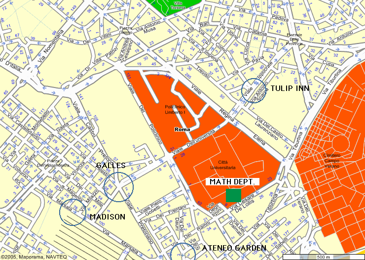 mappa alberghi